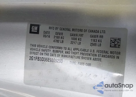 2014 Chevrolet Camaro 1Lt z USA, uszkodzony, nr VIN 2G1FB3D36E9309293